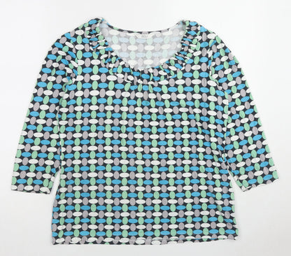 Womens UK Size 14 Marks and Spencer Blue Basic Blouse