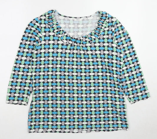 Womens UK Size 14 Marks and Spencer Blue Basic Blouse