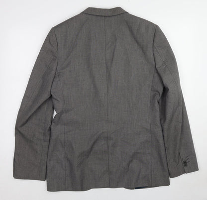 Mens UK Size 40 River Island Regular Grey Suit Jacket