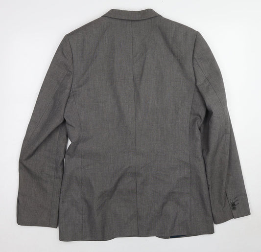 Mens UK Size 40 River Island Regular Grey Suit Jacket