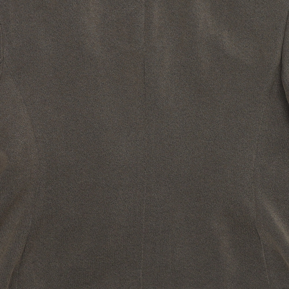 NEXT Womens Brown Polyester Jacket Blazer Size 14