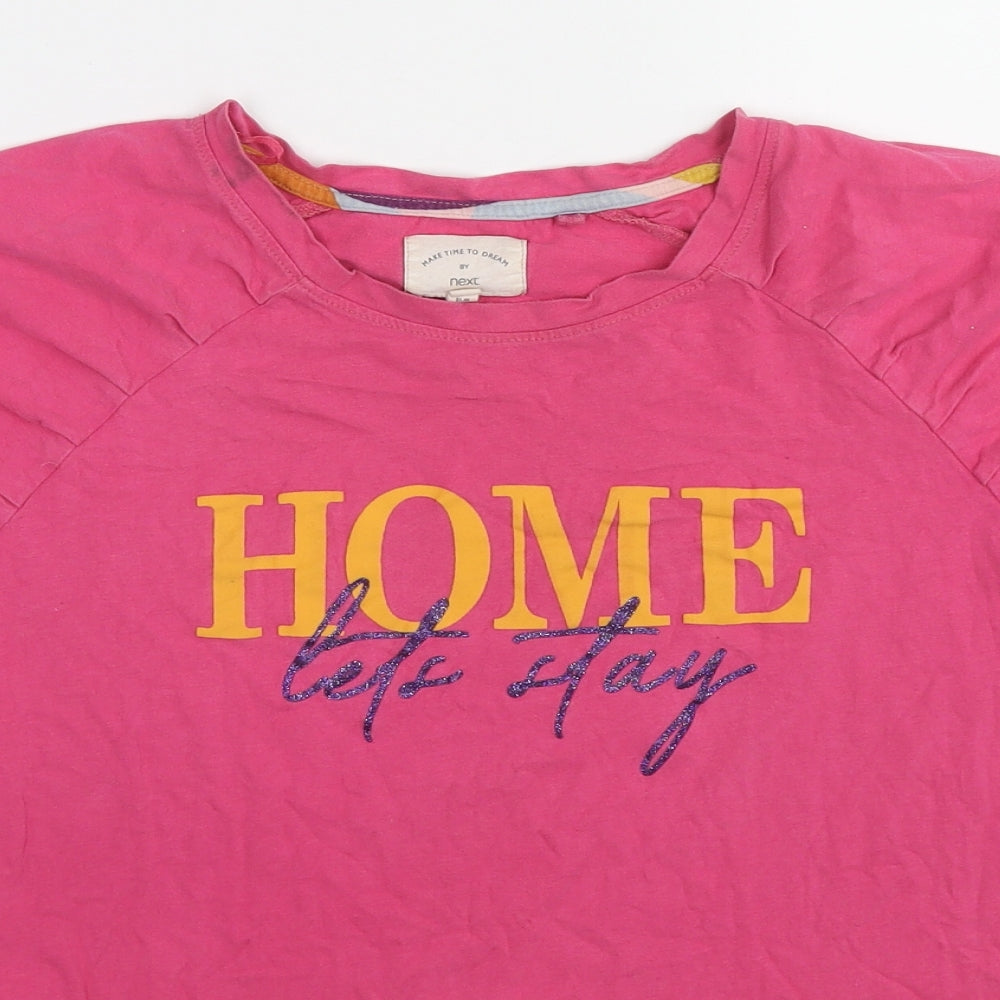 Womens UK Size S NEXT Pink Basic T-Shirt