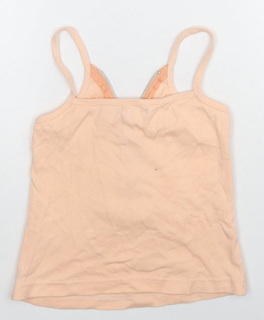 Influence Womens Beige Polyester Basic Tank Size S V-Neck - Size S-M