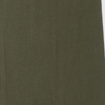 VILA Womens Green Cotton Maxi Size S Scoop Neck Pullover