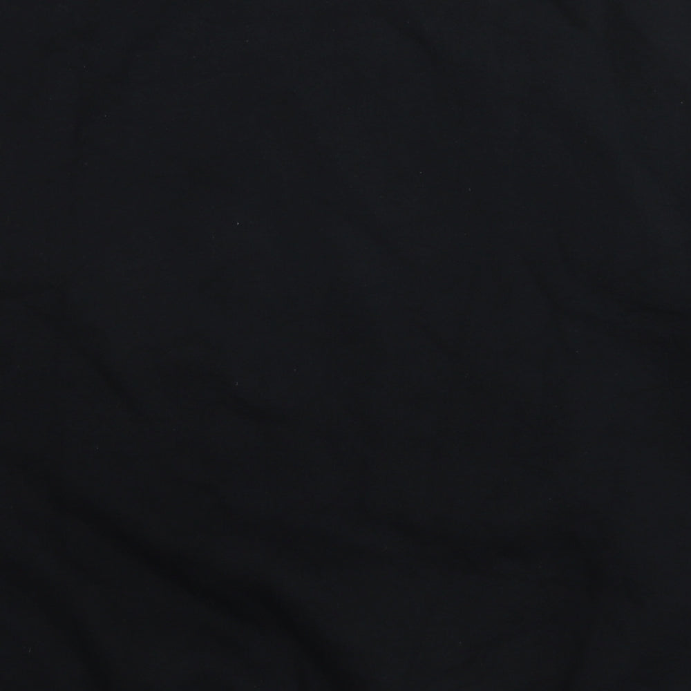 Gildan Womens Black Cotton Pullover Sweatshirt Size L Pullover - Christmas HO HO HO Glitter