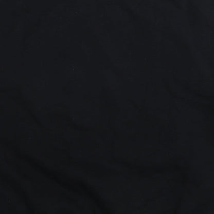 Gildan Womens Black Cotton Pullover Sweatshirt Size L Pullover - Christmas HO HO HO Glitter