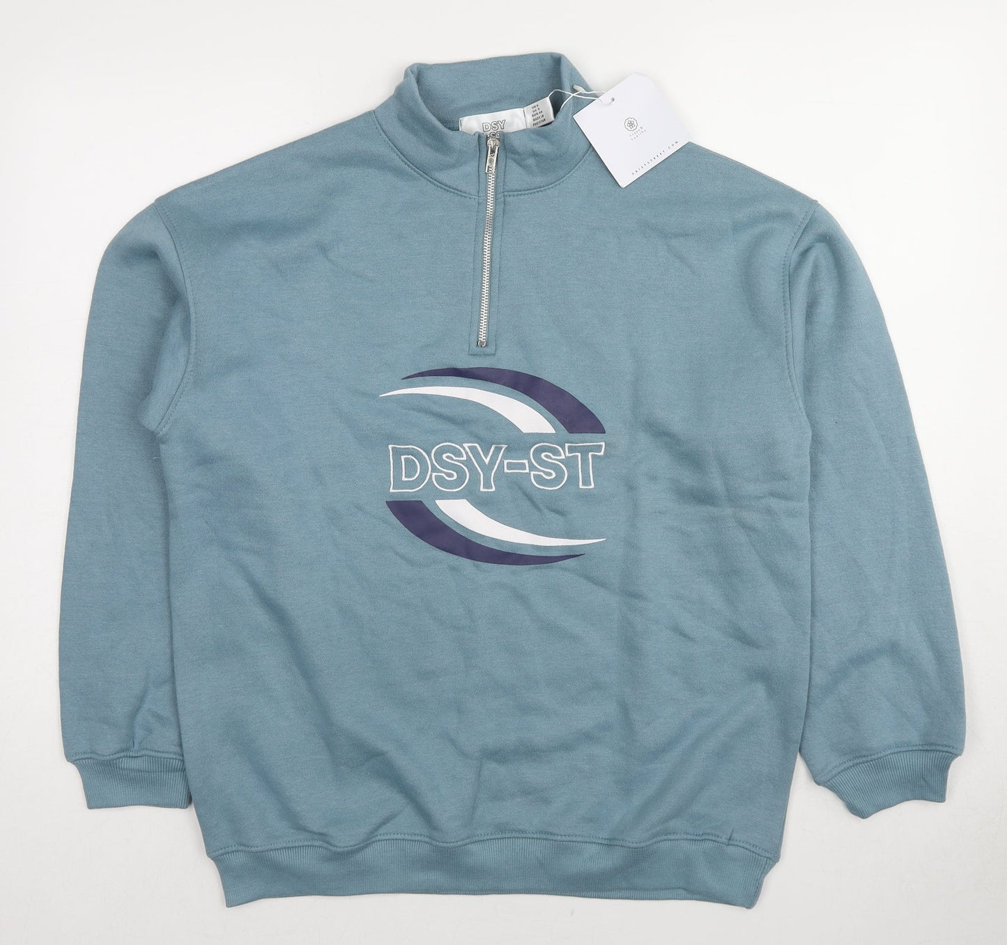 DSY-ST Womens Blue Polyester Pullover Sweatshirt Size 8 Pullover