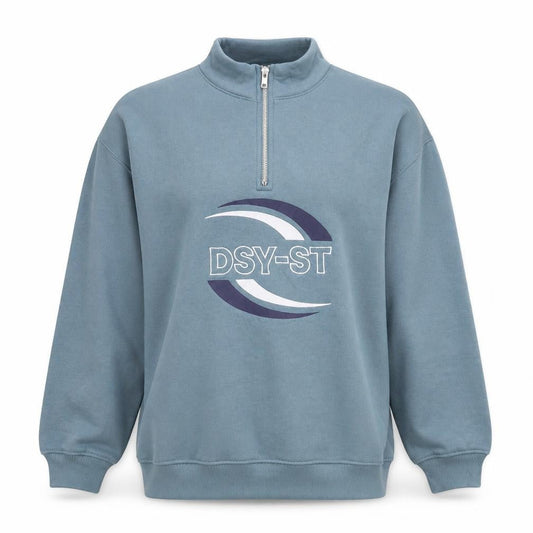 DSY-ST Womens Blue Polyester Pullover Sweatshirt Size 8 Pullover