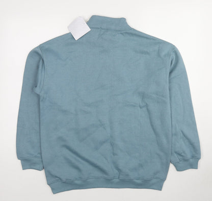 DSY-ST Womens Blue Polyester Pullover Sweatshirt Size 8 Pullover