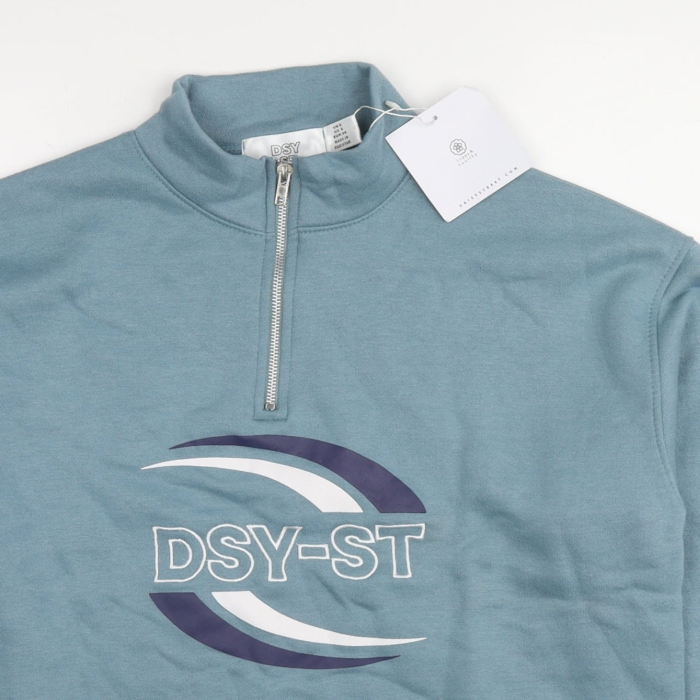 DSY-ST Womens Blue Polyester Pullover Sweatshirt Size 8 Pullover