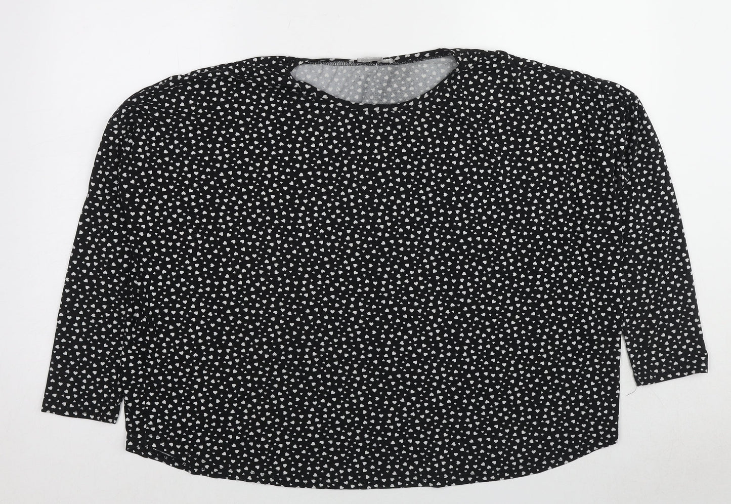 Womens UK Size M New Look Black Basic Blouse