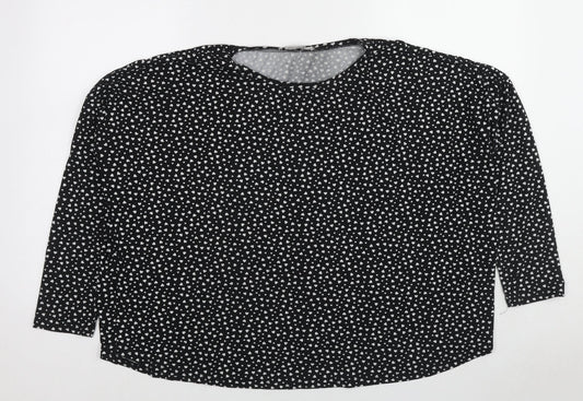 Womens UK Size M New Look Black Basic Blouse