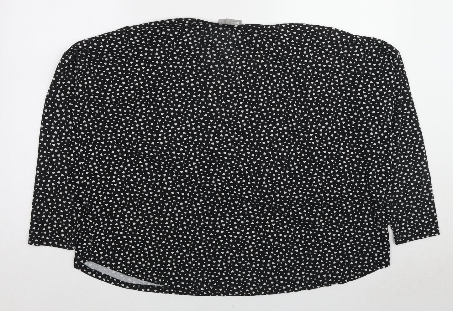 Womens UK Size M New Look Black Basic Blouse