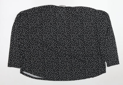 Womens UK Size M New Look Black Basic Blouse