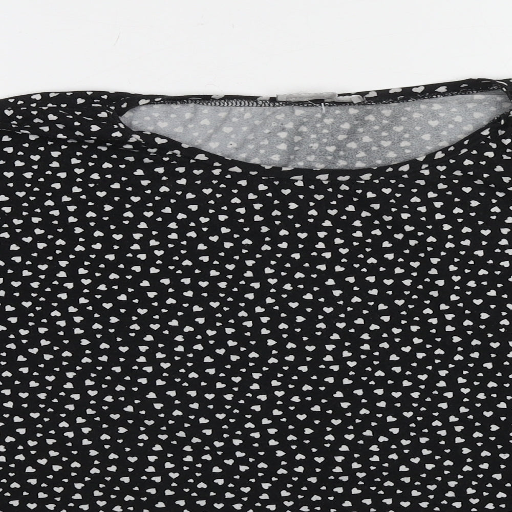 Womens UK Size M New Look Black Basic Blouse