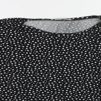 Womens UK Size M New Look Black Basic Blouse