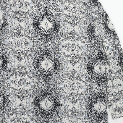 Womens UK Size 10 New Look Grey Kimono Blouse
