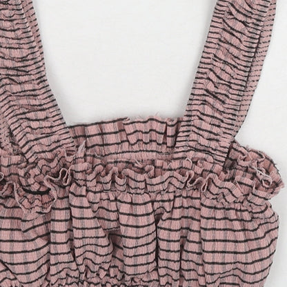 Womens UK Size 6 Topshop Pink Cropped Tank