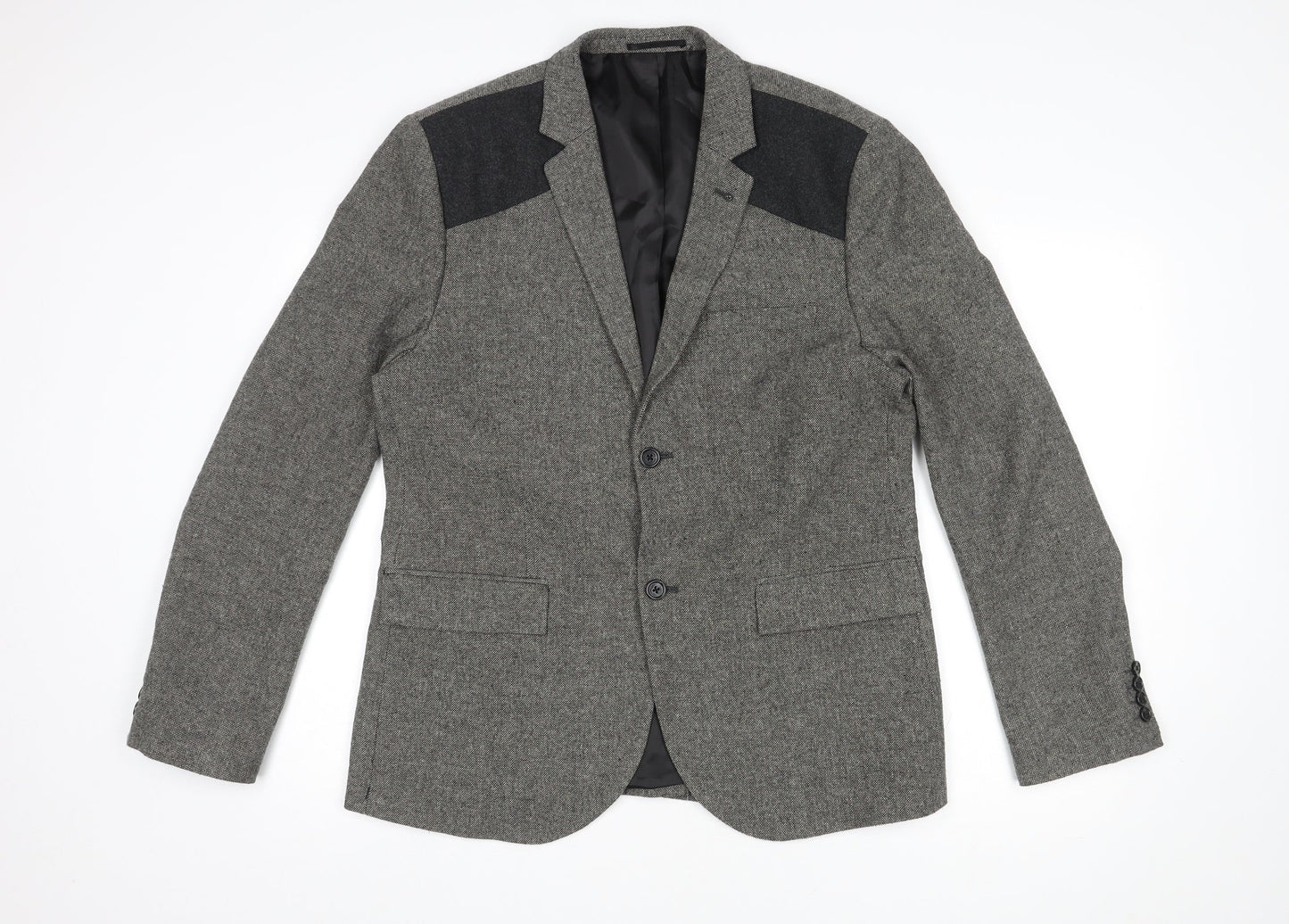 Mens UK Size 42 Topman Regular Grey Suit Jacket