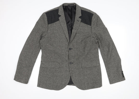 Mens UK Size 42 Topman Regular Grey Suit Jacket