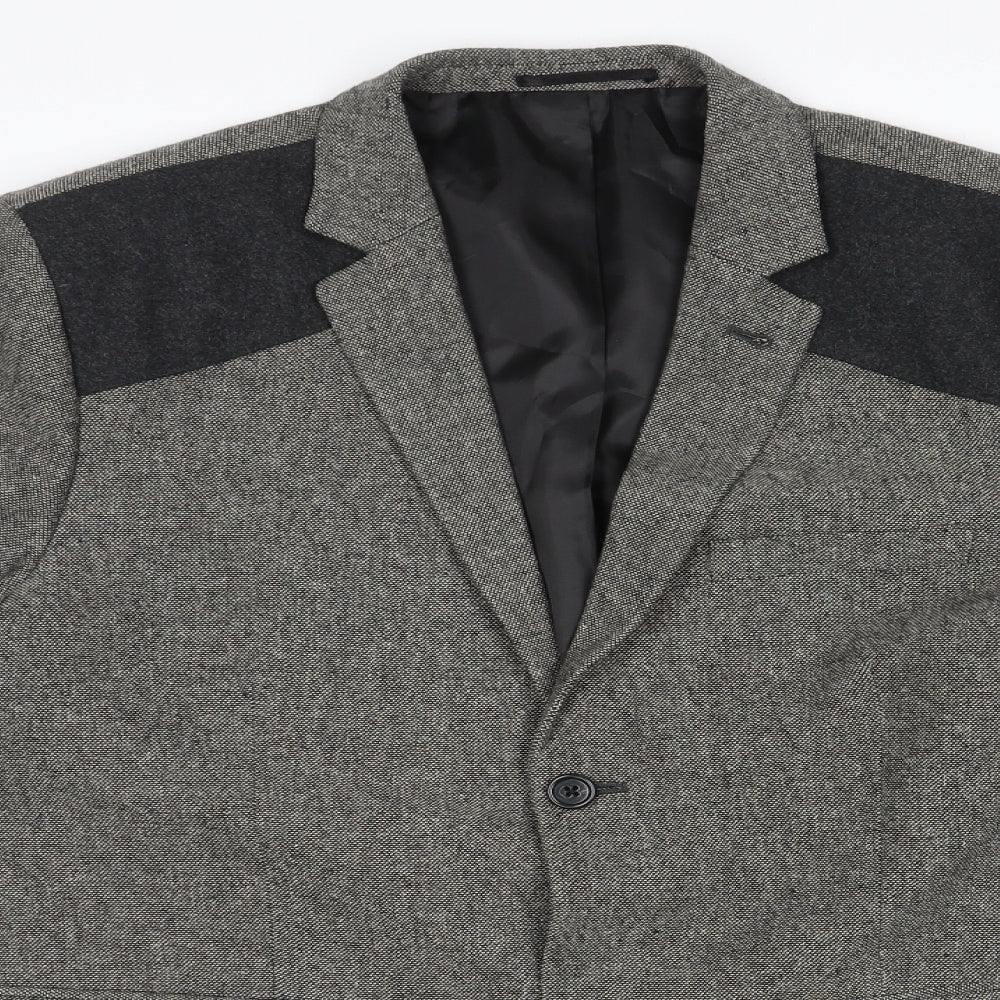 Mens UK Size 42 Topman Regular Grey Suit Jacket
