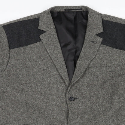 Mens UK Size 42 Topman Regular Grey Suit Jacket