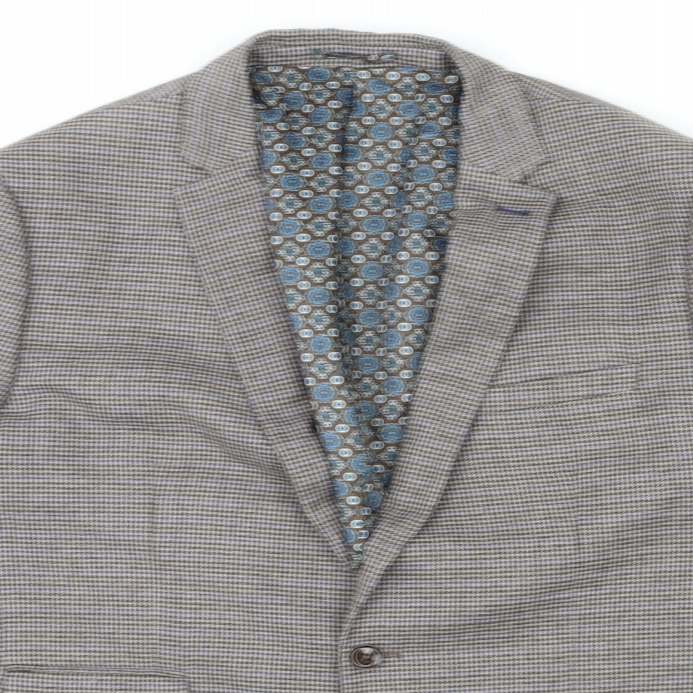 Mens UK Size 44 OneSix5ive Regular Brown Suit Jacket