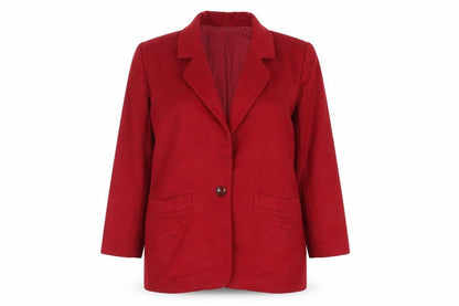 Dana Buchman Womens Red Jacket Blazer Size 4 Button