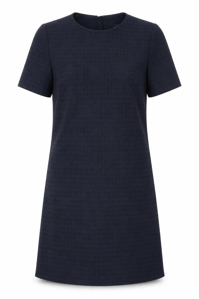NEXT Womens Blue Polyester A-Line Size 12 Round Neck Zip