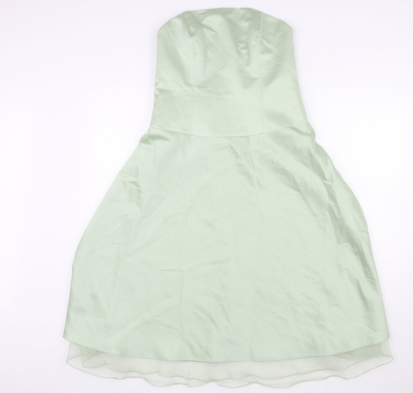 Alfred Angelo Womens Yellow Polyester A-Line Size 16 Off the Shoulder Zip