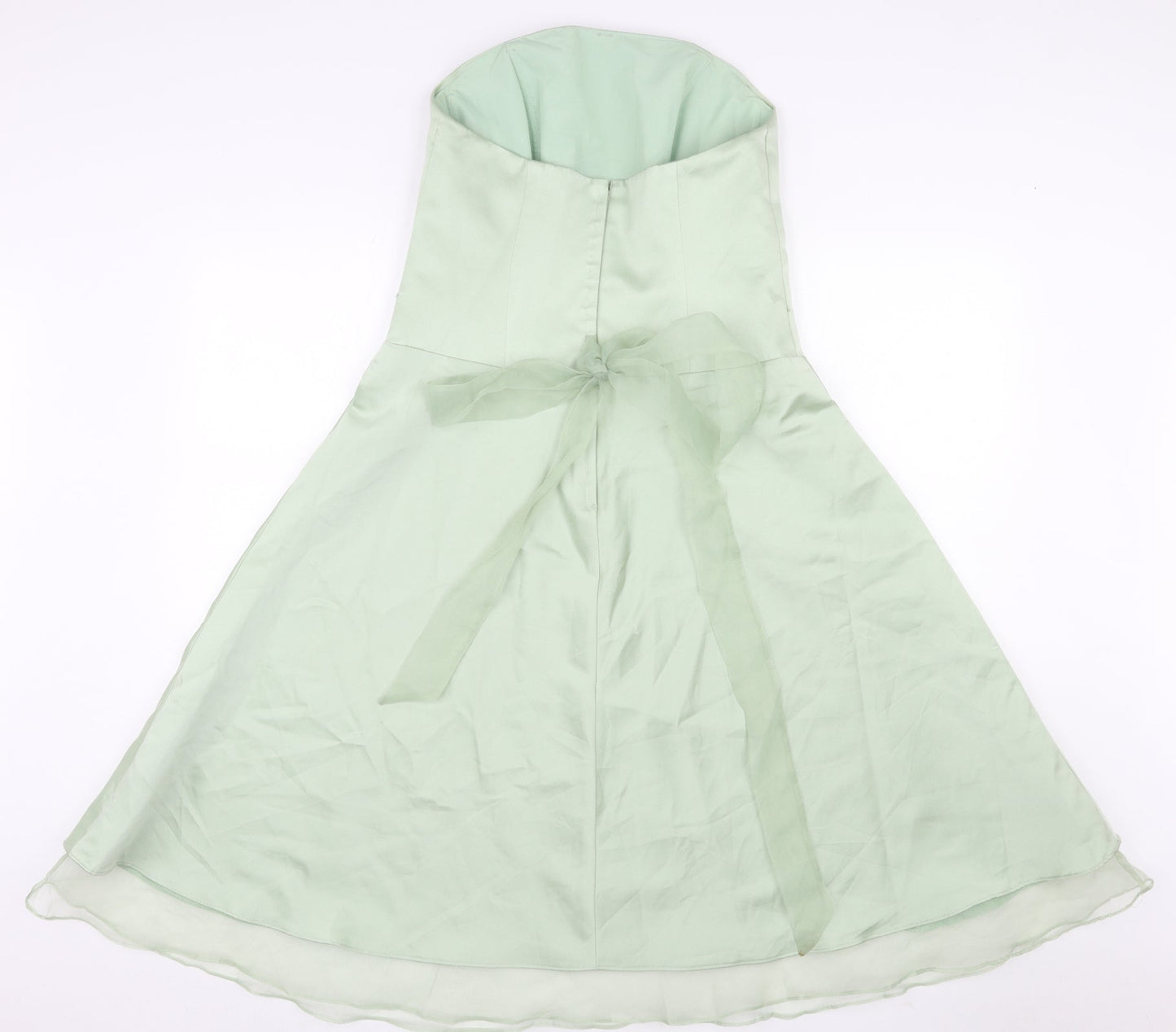 Alfred Angelo Womens Yellow Polyester A-Line Size 16 Off the Shoulder Zip