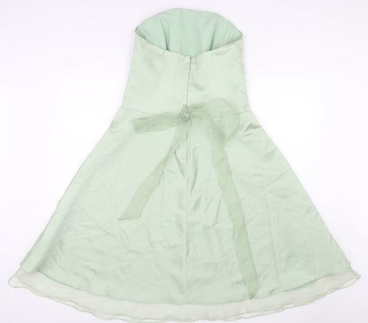 Alfred Angelo Womens Yellow Polyester A-Line Size 16 Off the Shoulder Zip