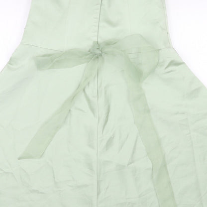 Alfred Angelo Womens Yellow Polyester A-Line Size 16 Off the Shoulder Zip