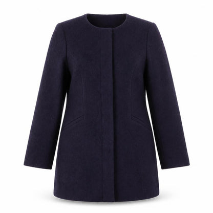 M&Co Womens Purple Overcoat Coat Size 14 Button