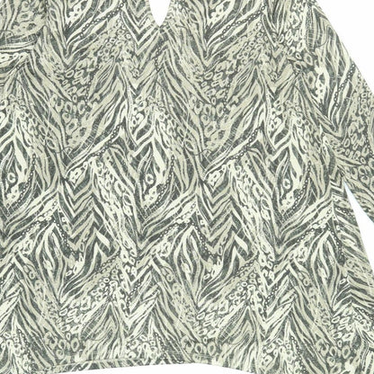 Star by Julien Macdonald Womens Multicoloured Geometric Polyester Trapeze & Swing Size 16 Round Neck Button