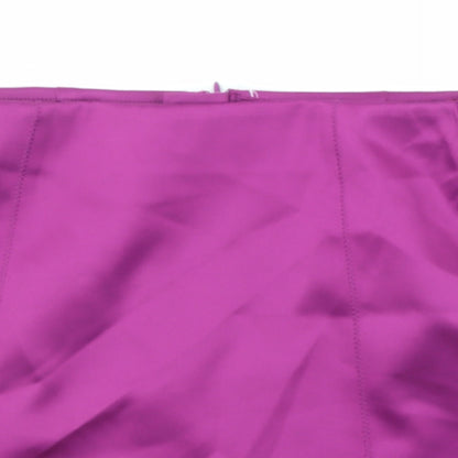 Marks and Spencer Womens Purple Polyester A-Line Skirt Size 12 Zip