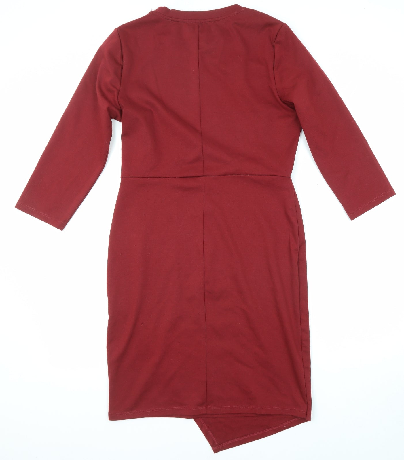 Only Womens Red Polyester A-Line Size L Crew Neck Pullover