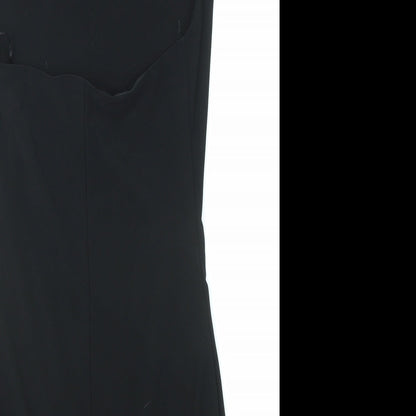 Miss Selfridge Womens Black Polyester Bodycon Size 6 Off the Shoulder Pullover