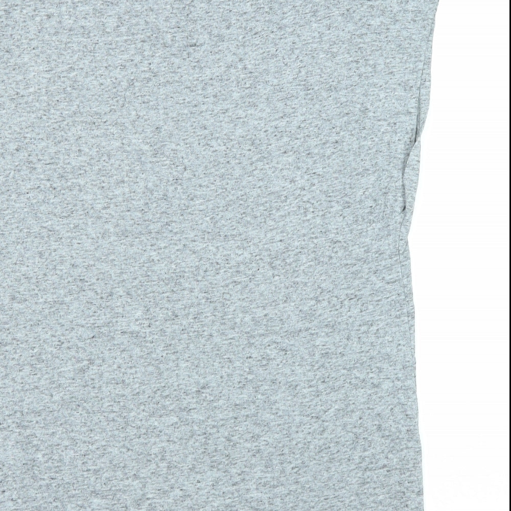 Womens UK Size 12 Warehouse Grey Basic T-Shirt