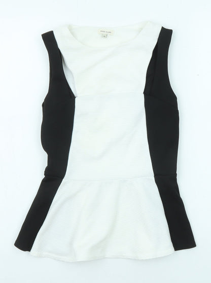 Womens UK Size 10 River Island Black Basic Blouse