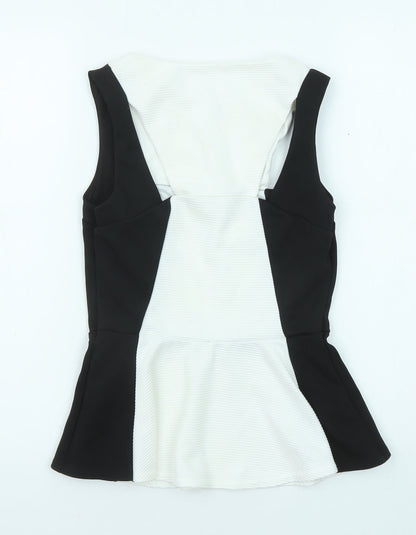 Womens UK Size 10 River Island Black Basic Blouse