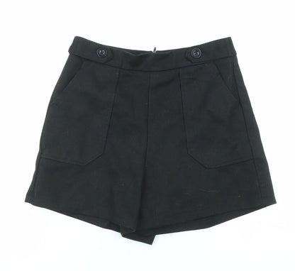 RUBY Womens Black Cotton Sailor Shorts Size 25 in L3 in Regular Button