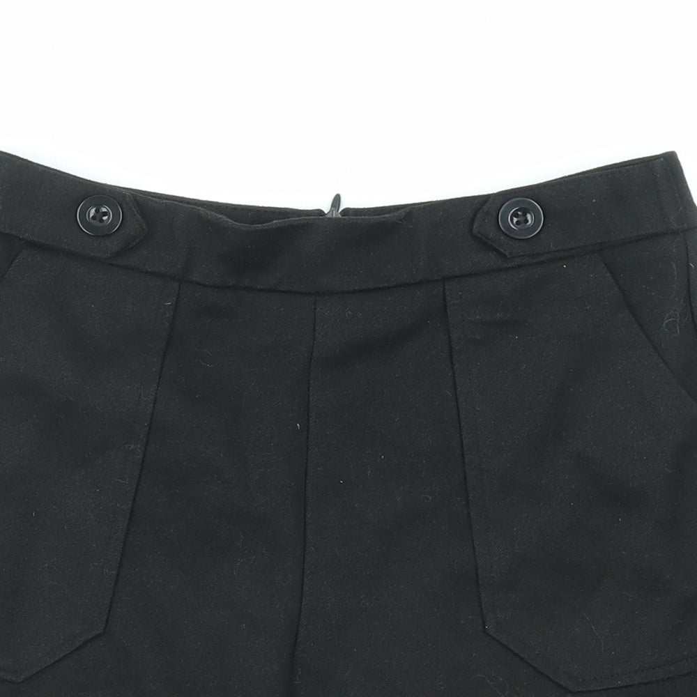 RUBY Womens Black Cotton Sailor Shorts Size 25 in L3 in Regular Button