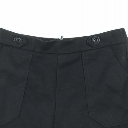 RUBY Womens Black Cotton Sailor Shorts Size 25 in L3 in Regular Button