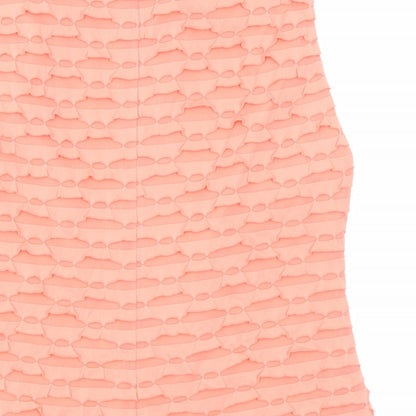 M&Co Womens Pink Polyester Basic Blouse Size 16 Boat Neck