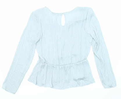 Womens UK Size 10 Marks and Spencer Grey Basic Blouse