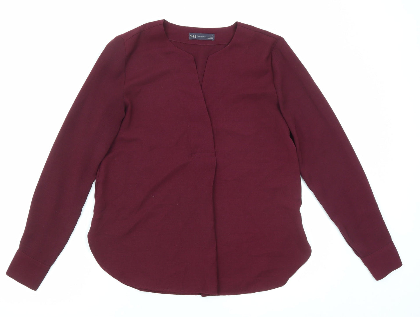 Womens UK Size 6 Marks and Spencer Purple Basic Blouse