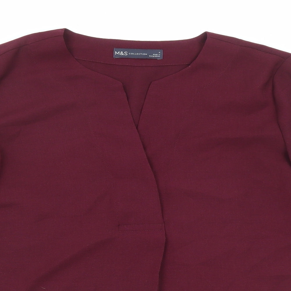 Womens UK Size 6 Marks and Spencer Purple Basic Blouse