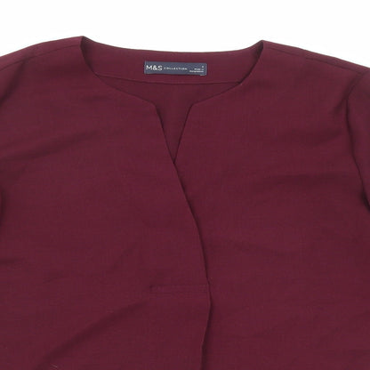 Womens UK Size 6 Marks and Spencer Purple Basic Blouse
