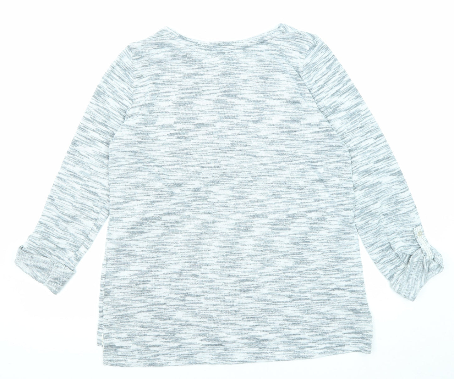 Falmer Heritage Womens Grey Boat Neck Polyester Pullover Jumper Size 14